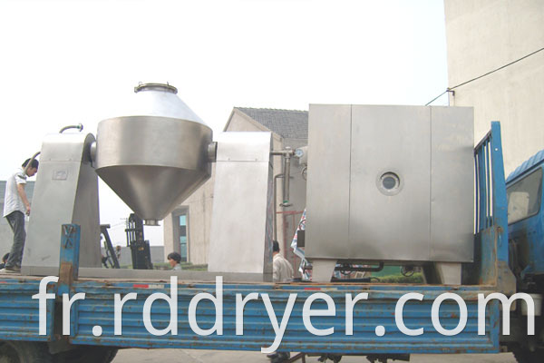 Steam Heated Double Cone Drying Machine with Overseas Commissioning